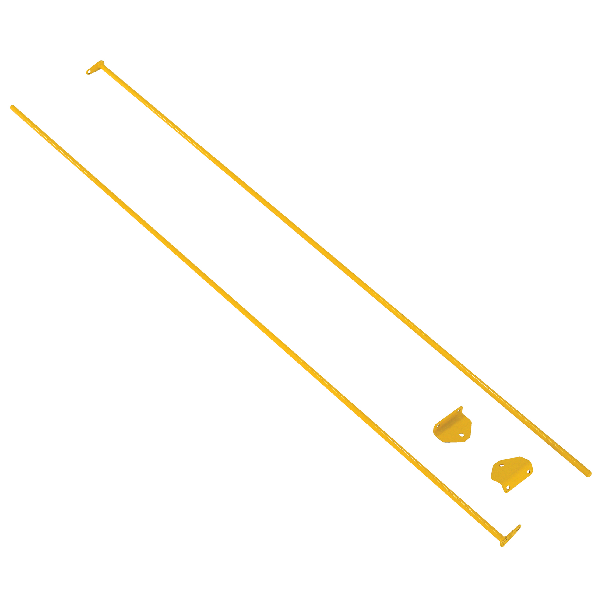 Vestil Sling Rack Hook Lock System — 67-11/32in. x 3-1/4in. x 3-3/16in., Steel, Yellow, Model# SLR-LS